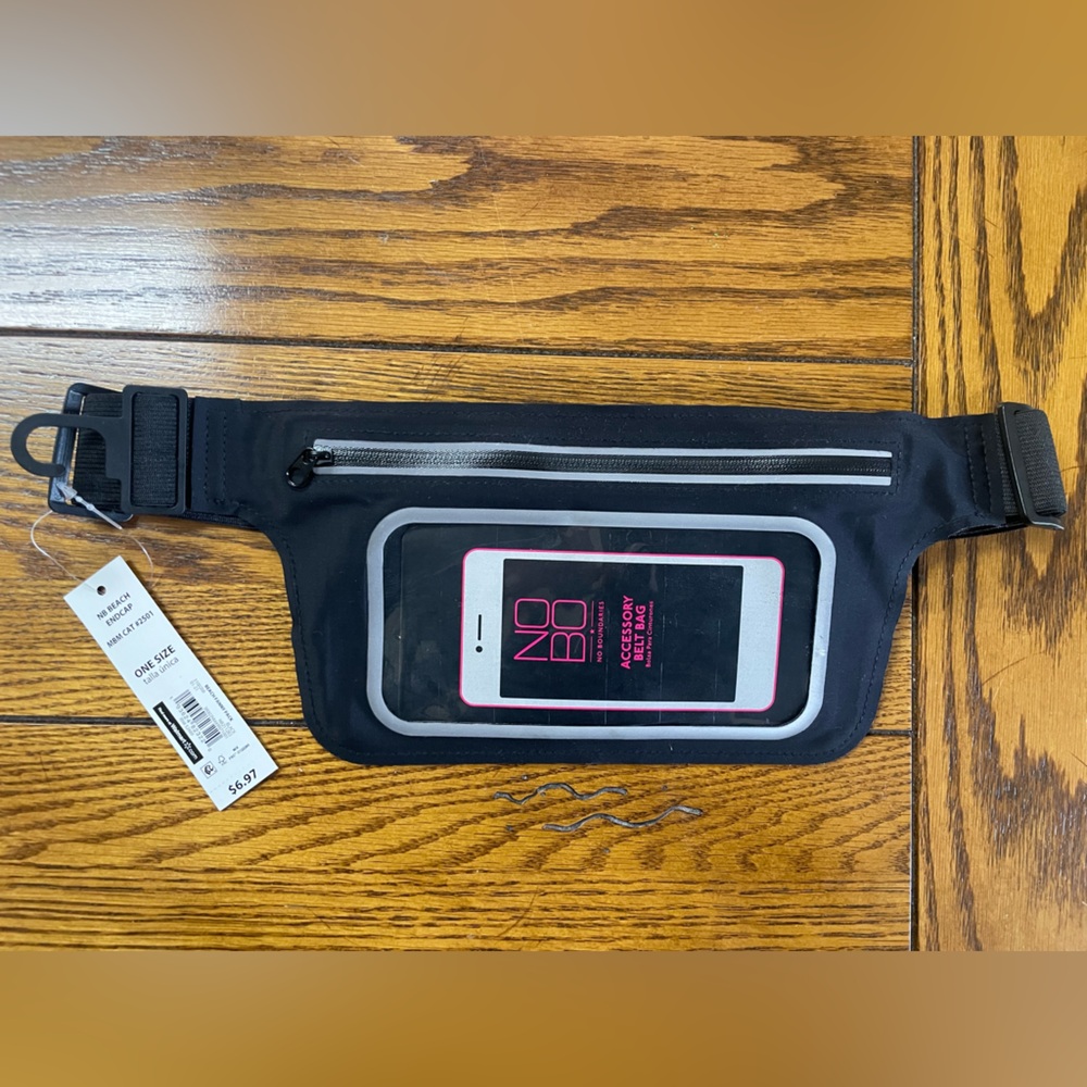 Black Waist Pack with Phone Holder